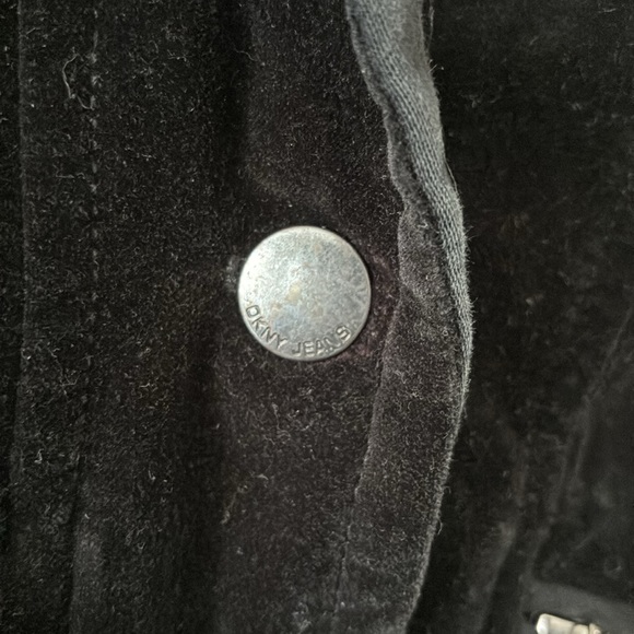 DKNY Black Velour Cropped Jacket - Picture 2 of 7